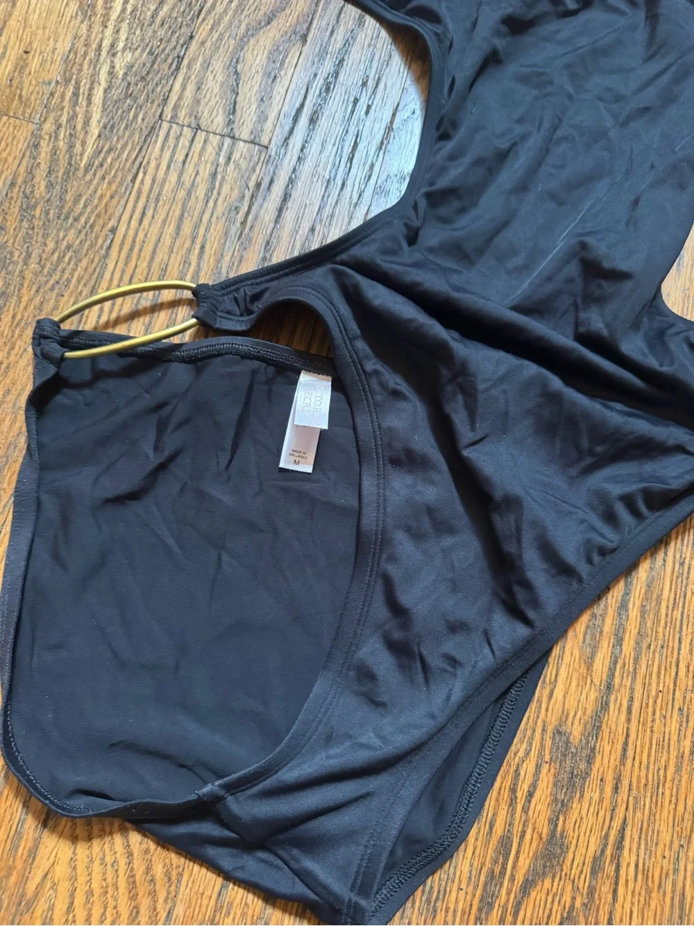 Victoria’s Secret Black Cutout One-Piece Swimsuit with Side Ring Accent